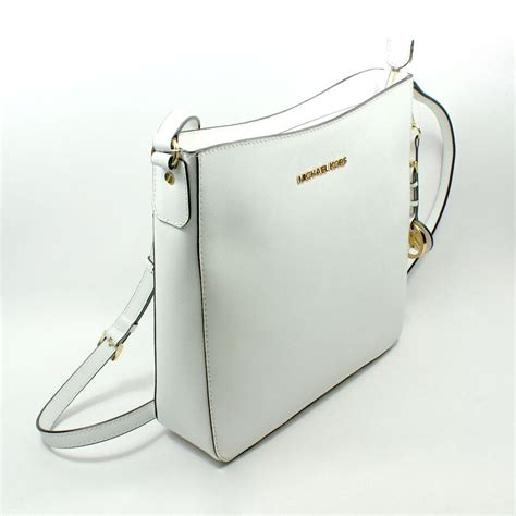 michael kors leather white bag|Michael Kors white small crossbody.